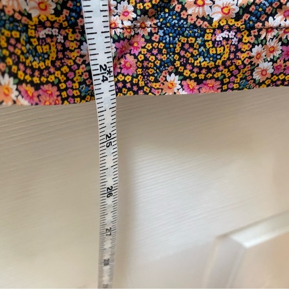 J Crew Collection tie sleeve button front top in Ratti® prism floral pink blue - Picture 3 of 9